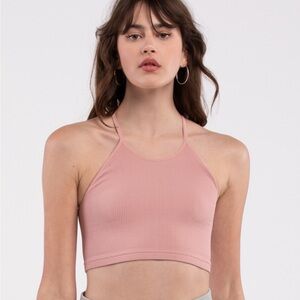 Free People Movement Pink Crop Tank M/L